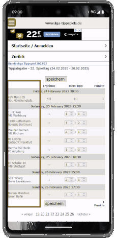 Bundesliga-Tippspiel Handy-App